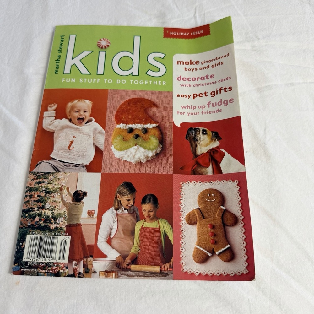 Martha Stewart Kids Holiday Issue, Fun Stuff To Do Together Crafts 2003